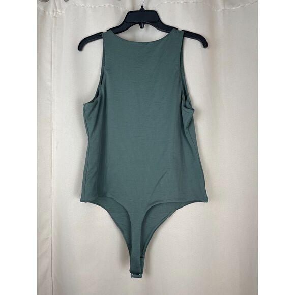BP. Ribbed Bodysuit Sage Green Sleeveless Tank Style Size XL - Picture 2 of 4